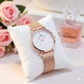 Elegance rose mesh timepiece