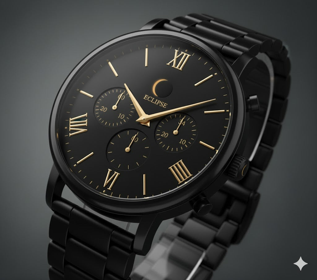 Eclipse chain steel watch